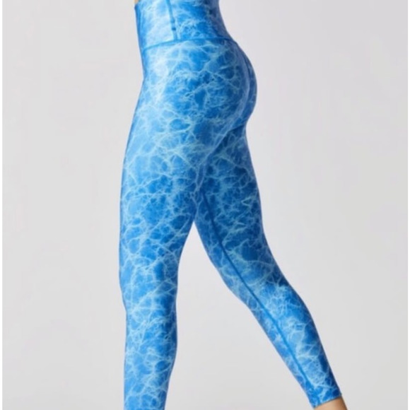 CARBON38 Blue Marble Activewear Set | Sports Bra + High Waist Leggings | XS - Picture 2 of 12